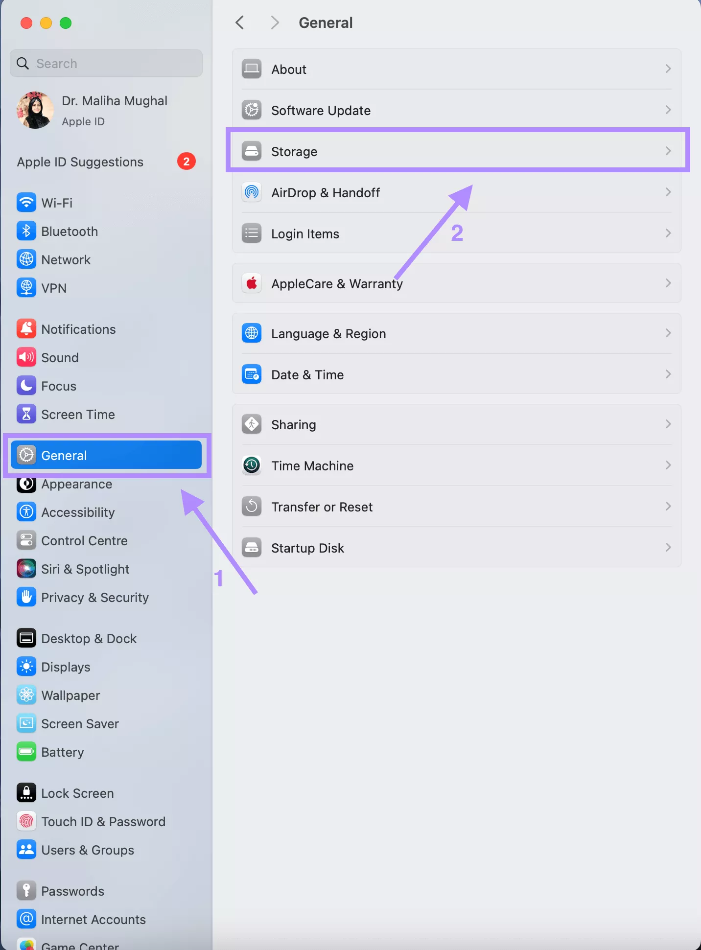 click general select storagemac