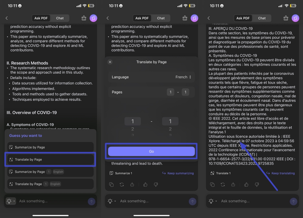 translate pdfs updf ai