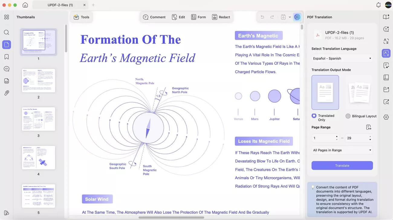 choose pdf translation tool