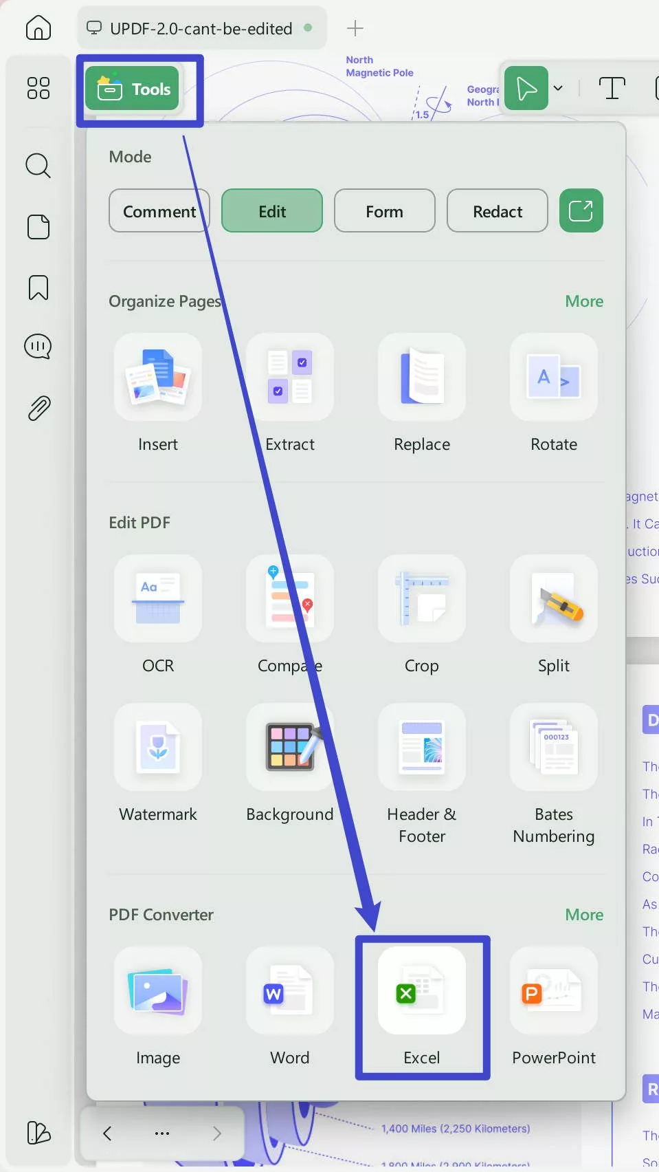 open pdf in excel save as