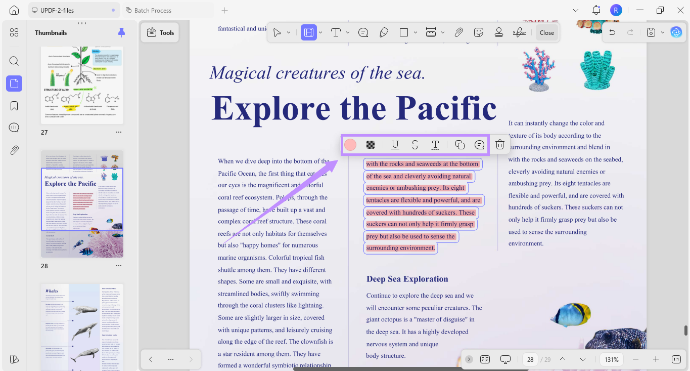 customization options for highlight updf windows