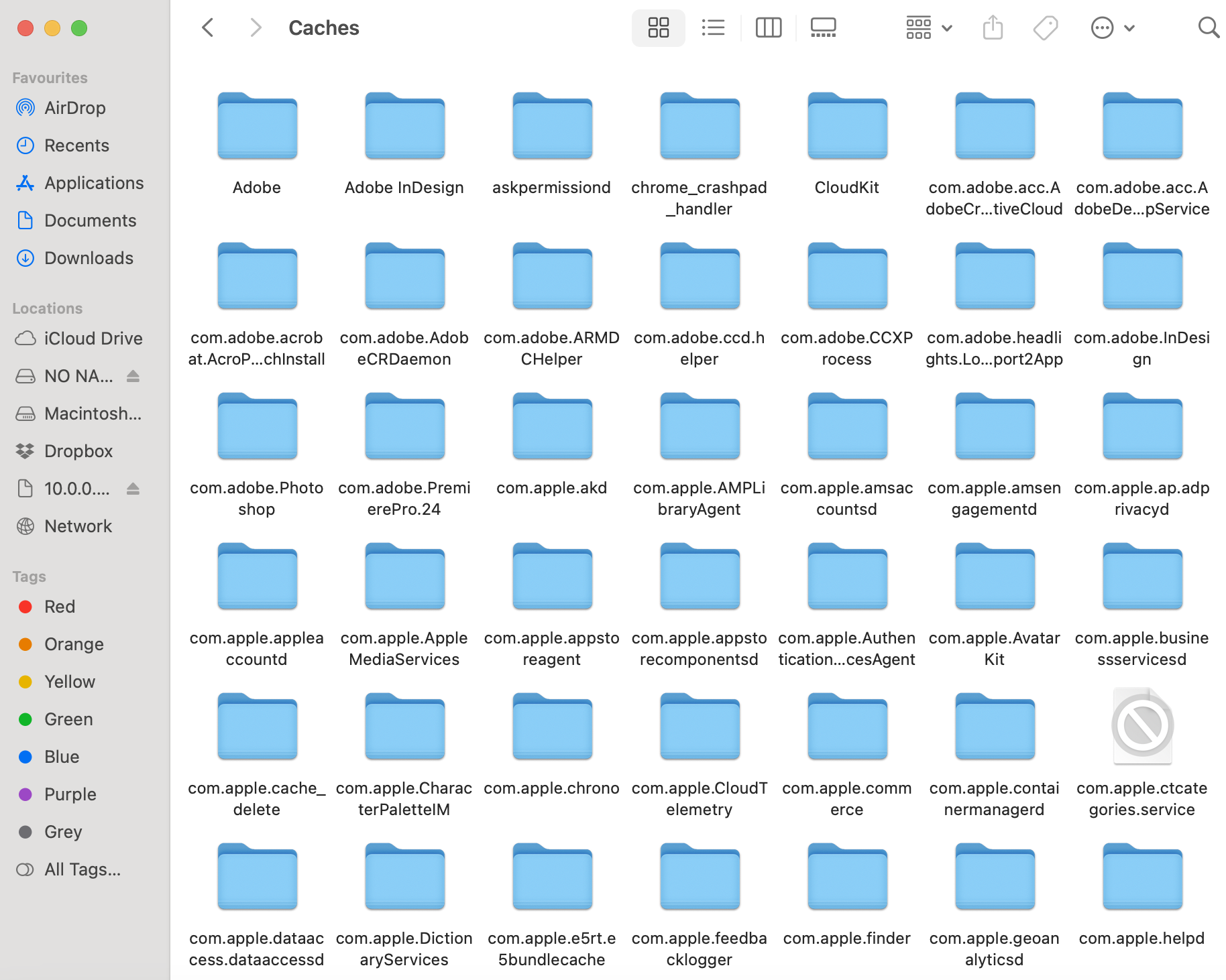 delete caches mac