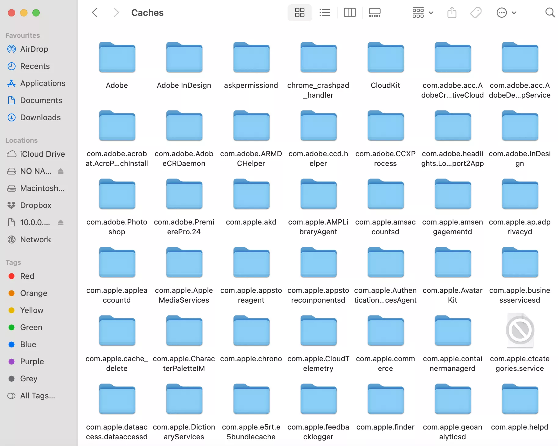 delete caches mac