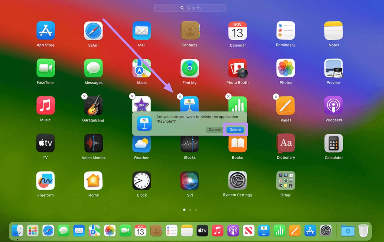delete the faulty app mac