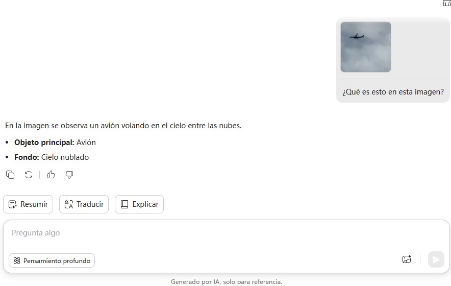 describir imagen IA UPDF en Windows