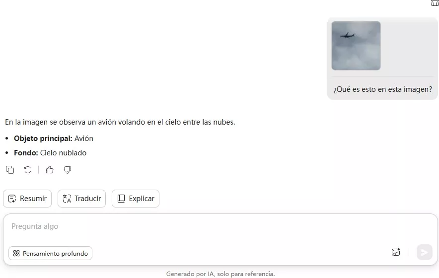 describir imagen IA UPDF en Windows