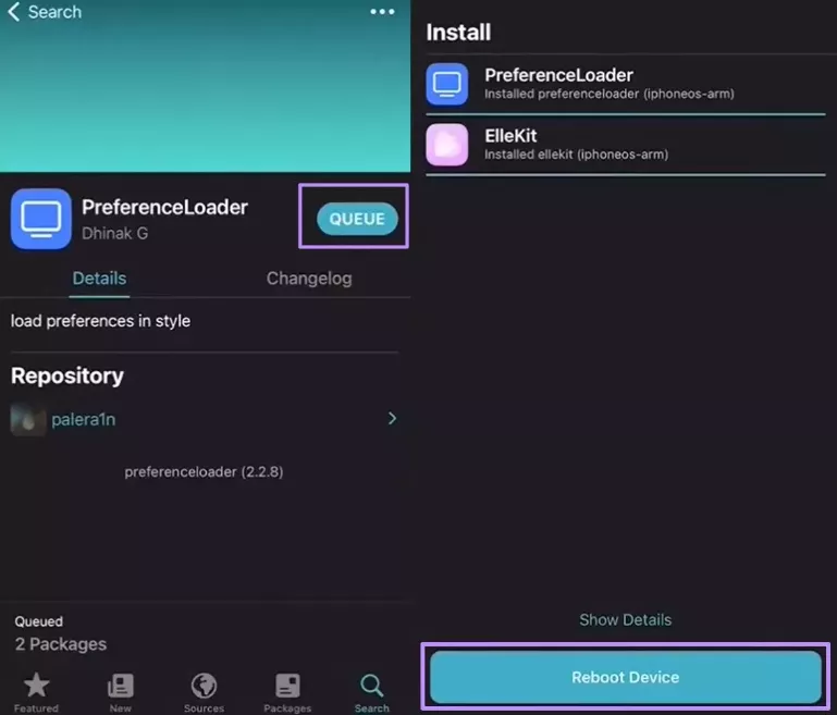 procure o preferenceloader ipa e enfileire este arquivo para instalação