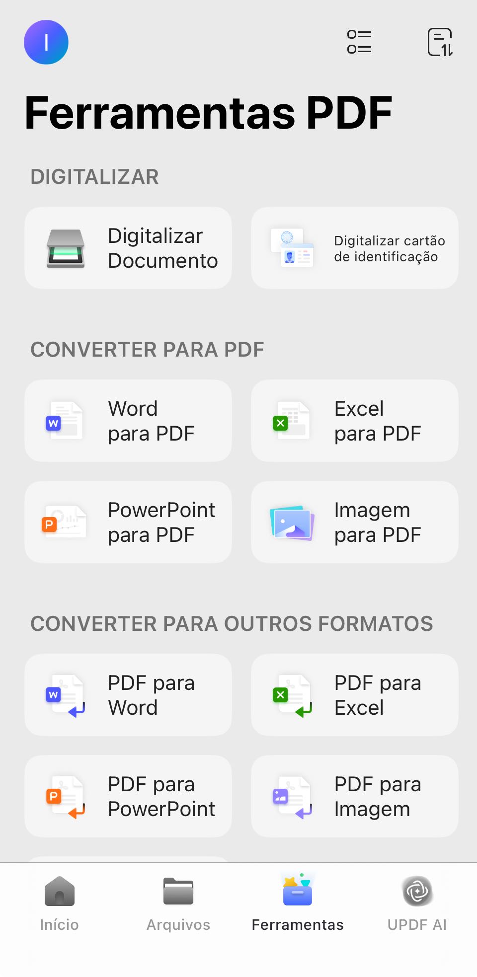ferramentas em ios