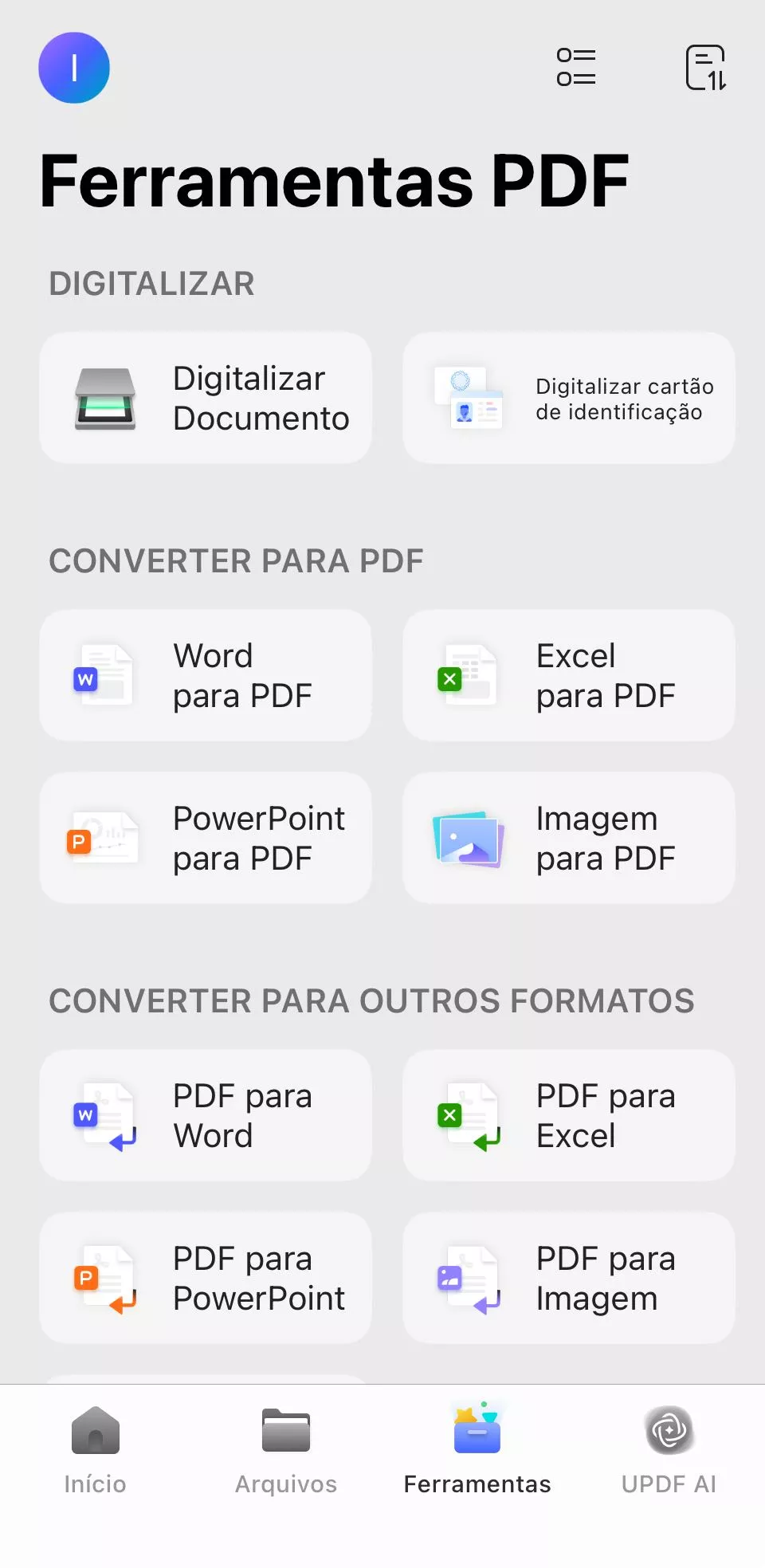 ferramentas em ios