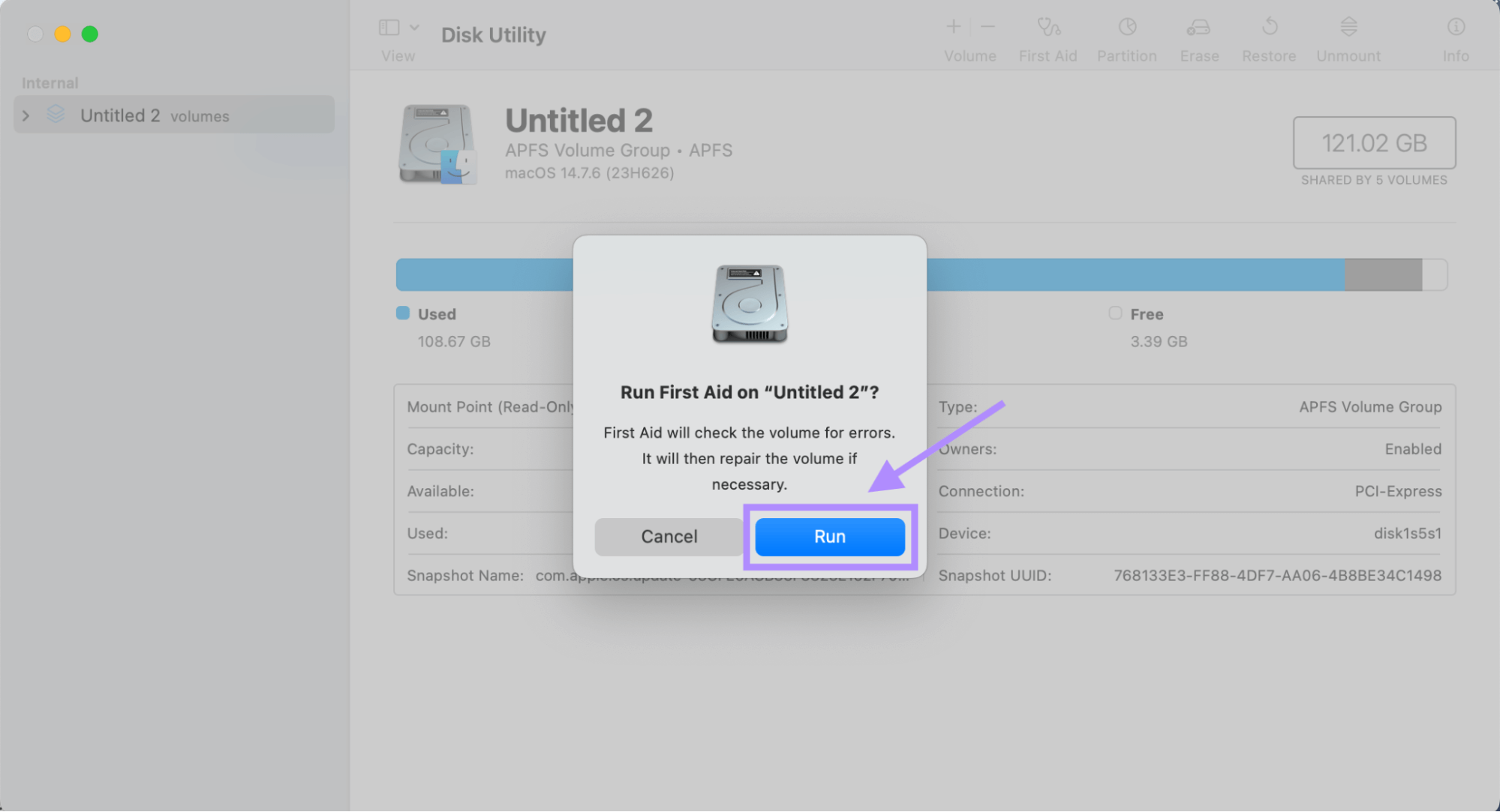 fix errors of disk permission mac