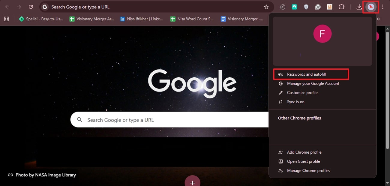 select passwords and security