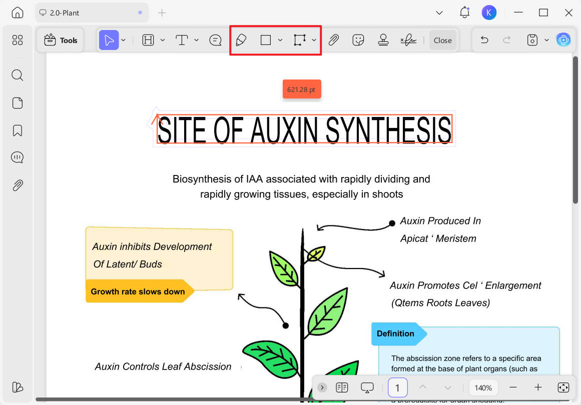 access other editing features