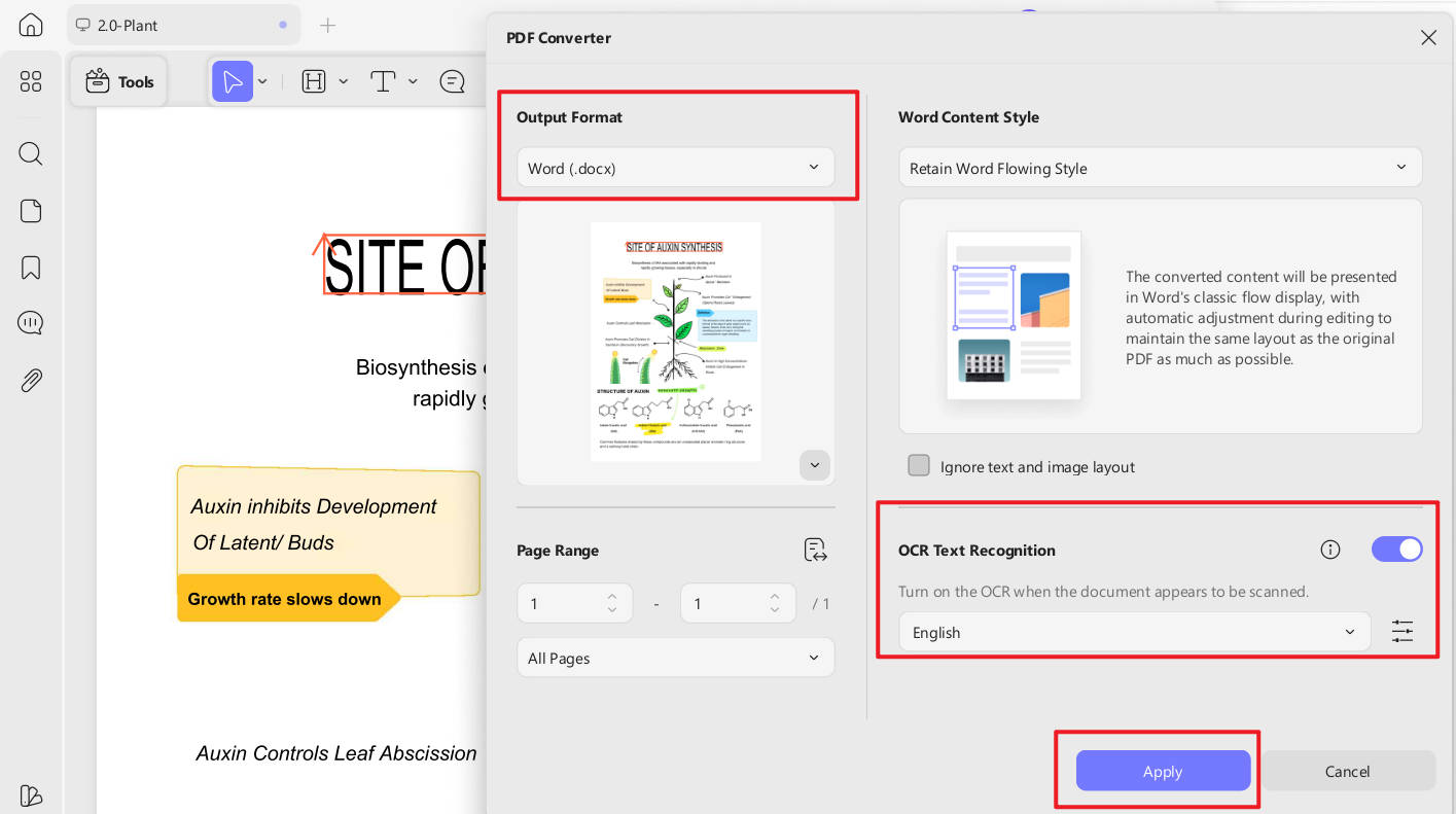 choose setting click apply