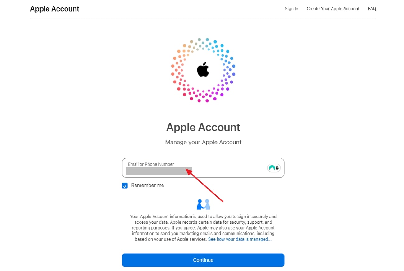 access email or phone number