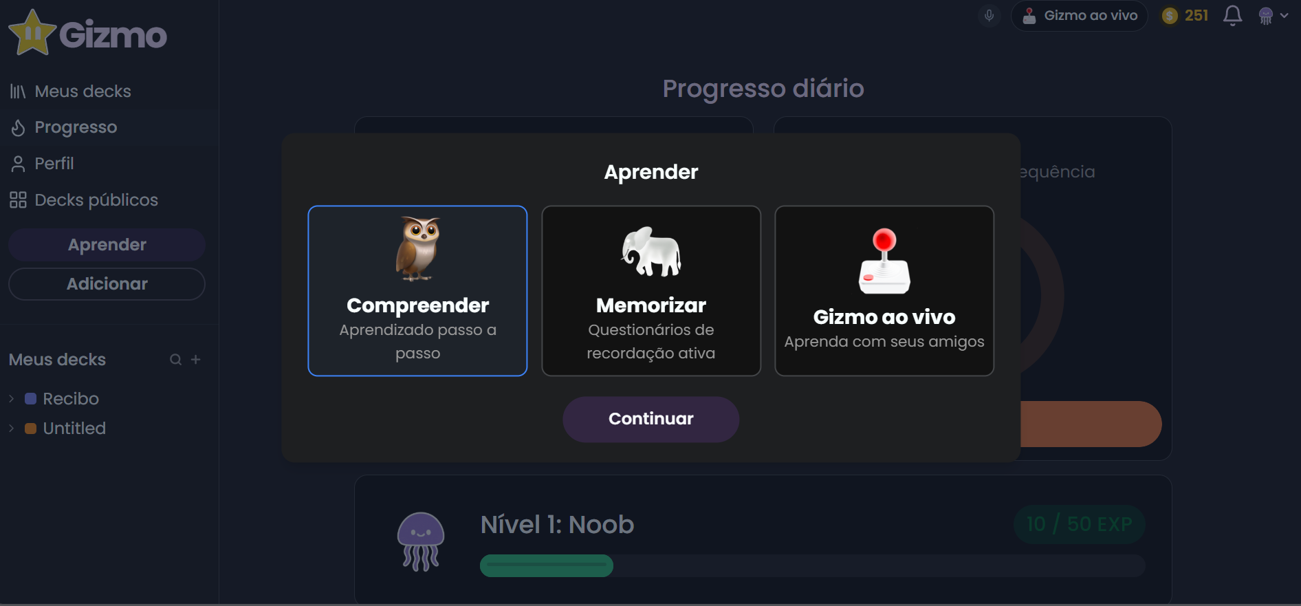 escolha seu estilo de aprendizagem