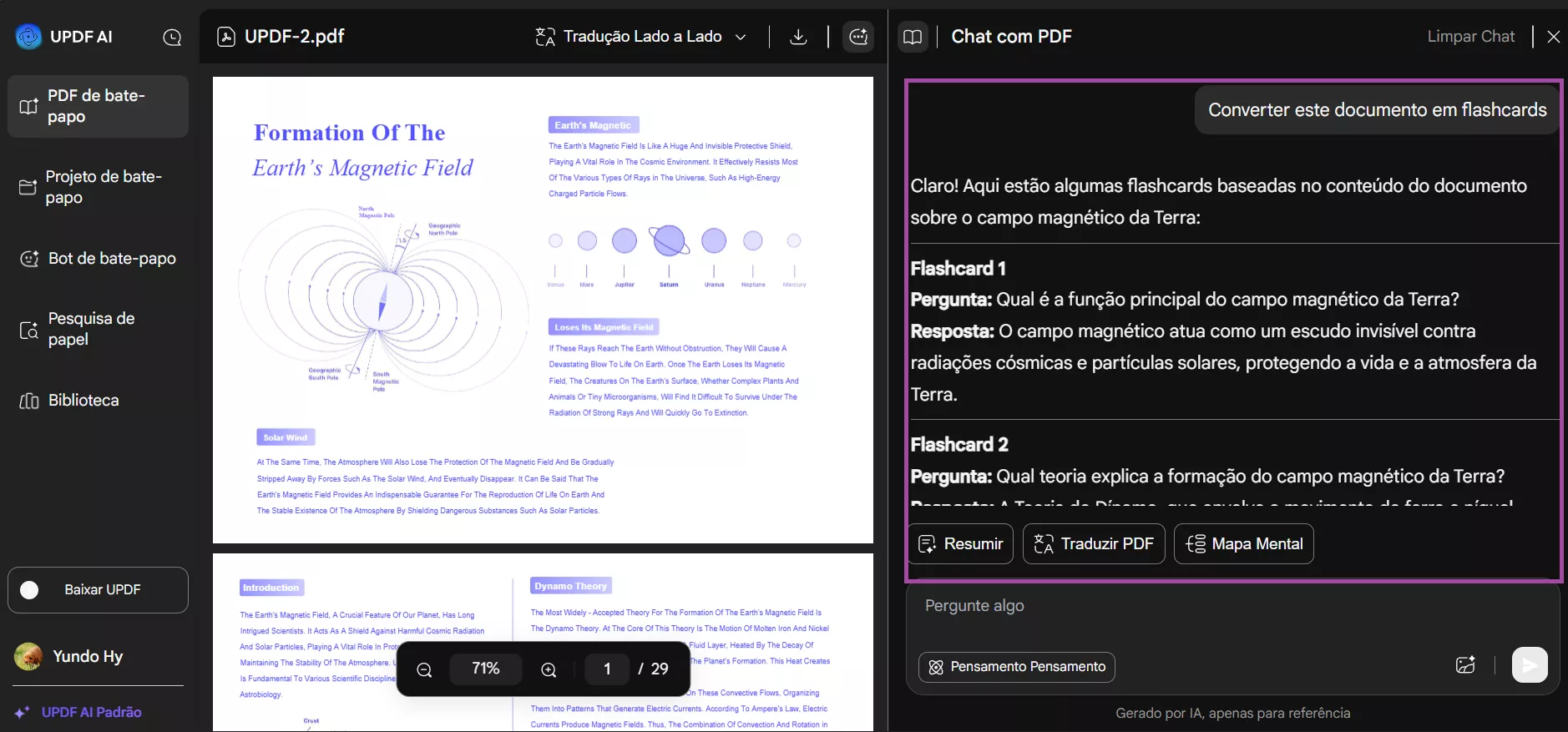 Converter este documento em flashcards