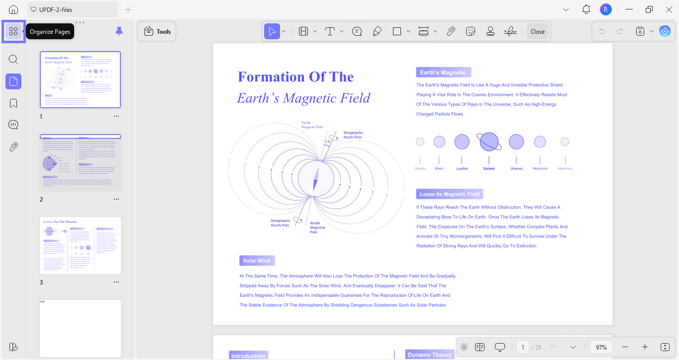  go to organize pages updf windows