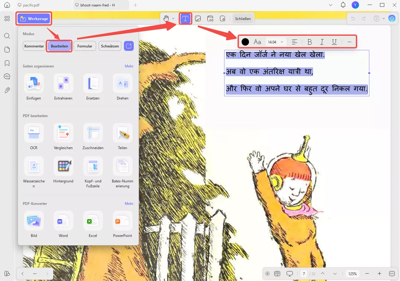 hindi pdf editor bearbeiten pdf