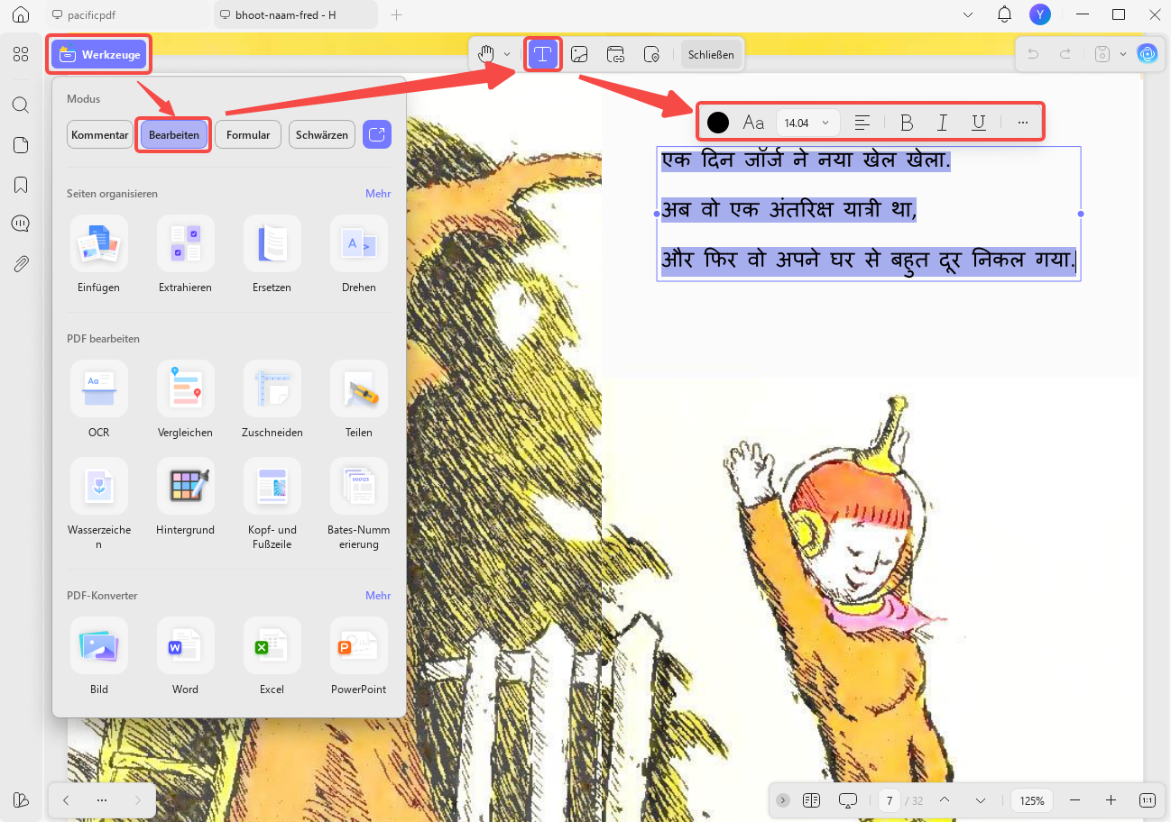 hindi pdf editor bearbeiten pdf