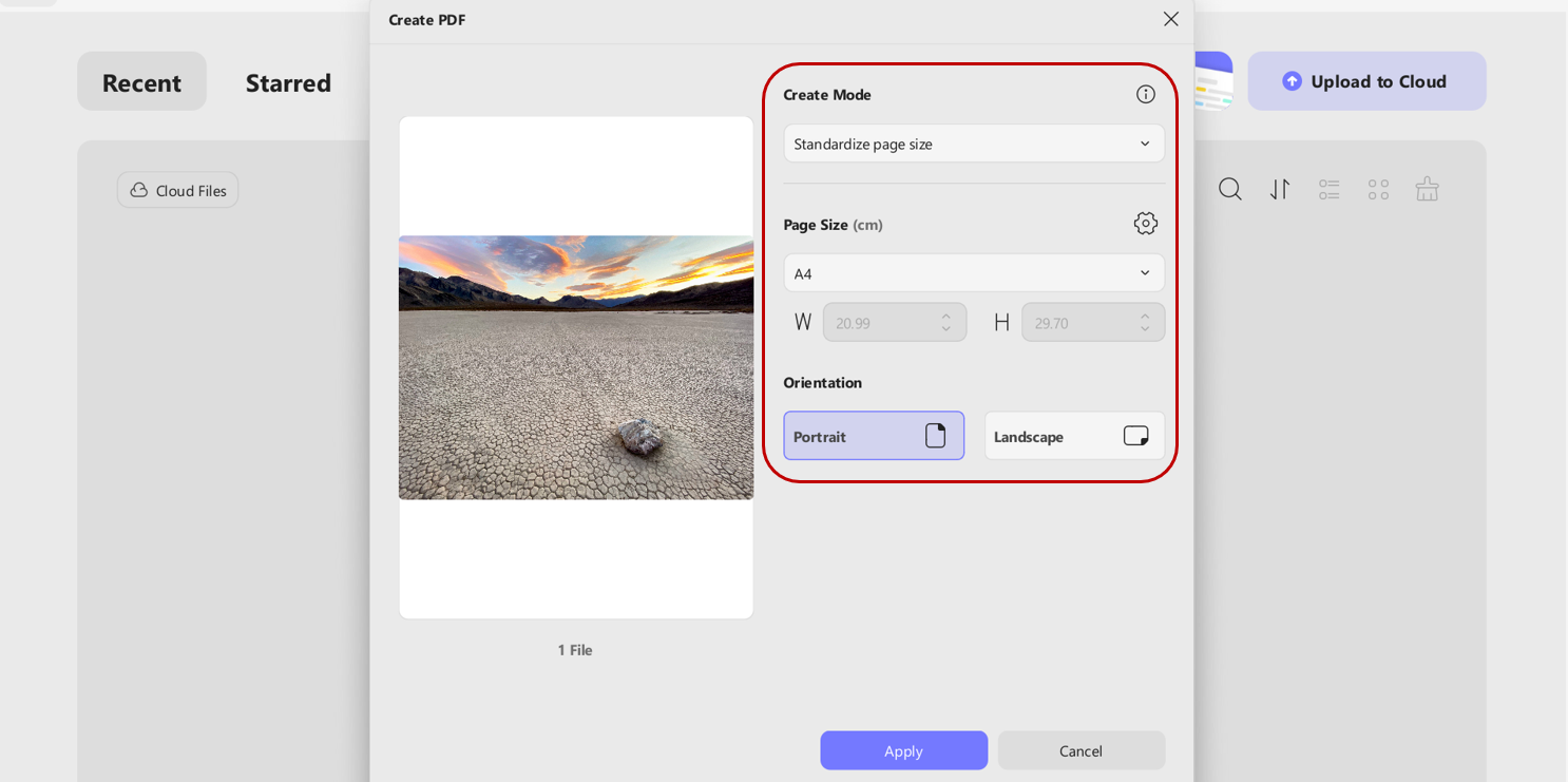  adjusting image size in updf