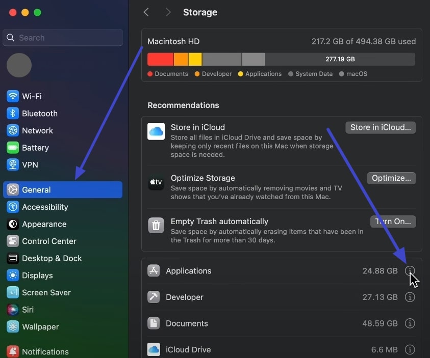 open storage option