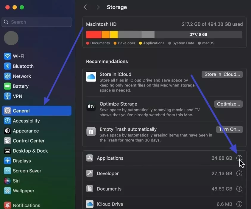 open storage option