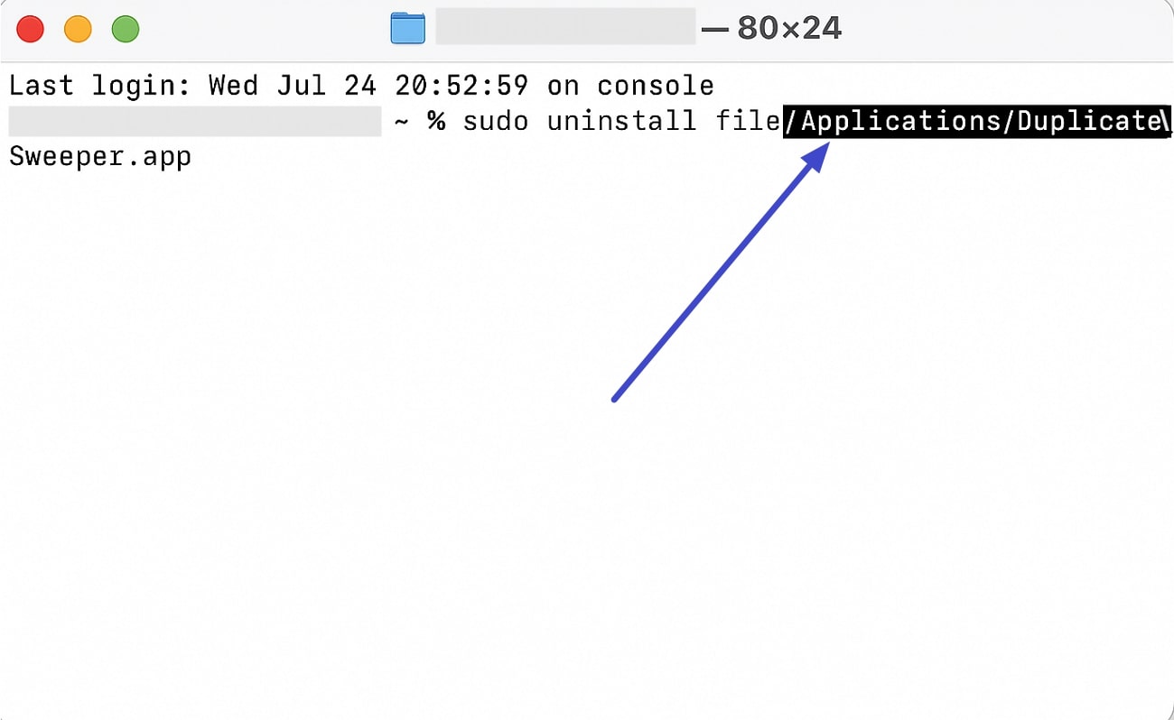 press enter to remove app from mac