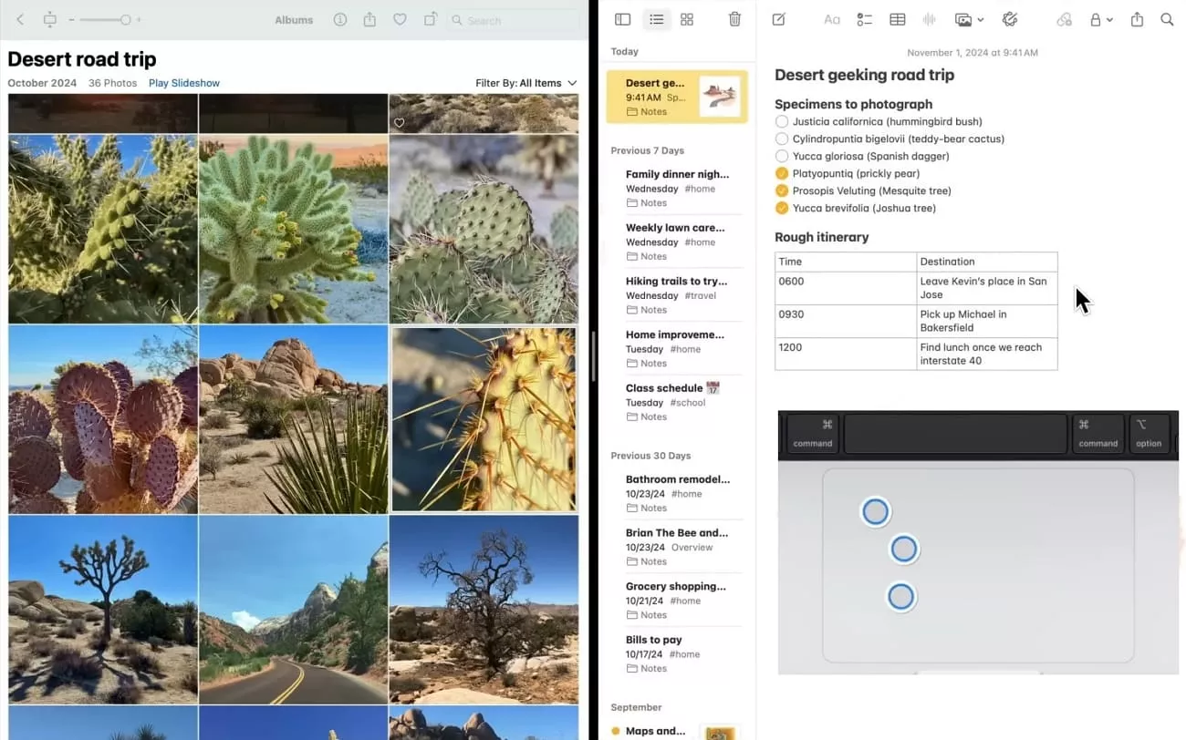 change split screen spaces in mac
