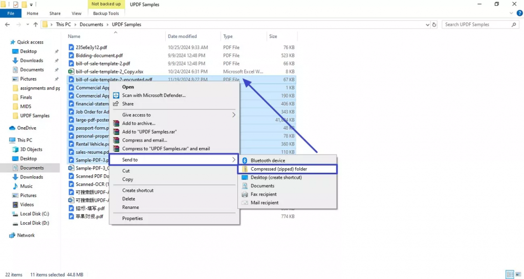 將 PDF 檔案壓縮成 ZIP