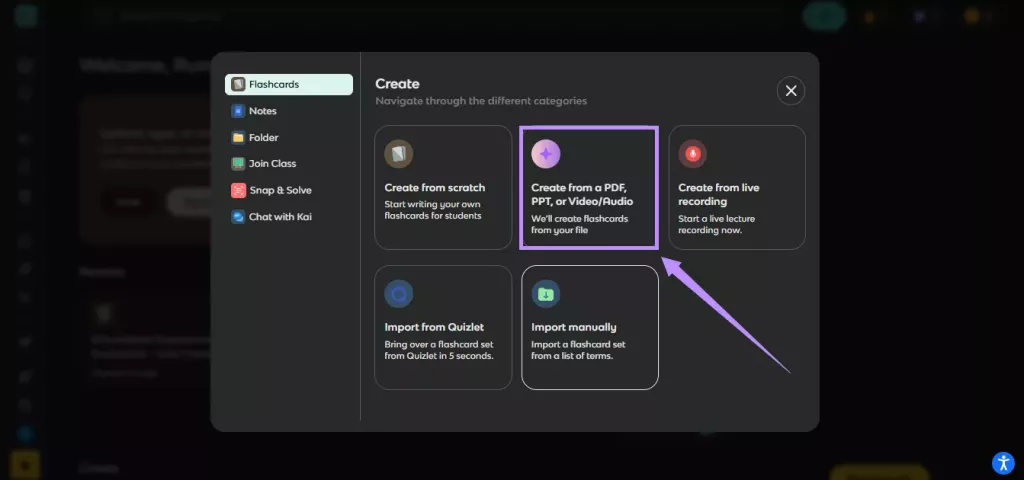 用 Knowt 將 PowerPoint 轉換為記憶卡