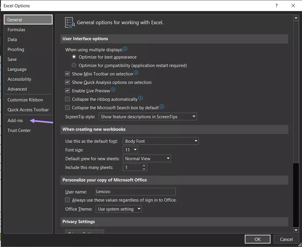 檢查「PDFMaker.OfficeAddin」外掛程式