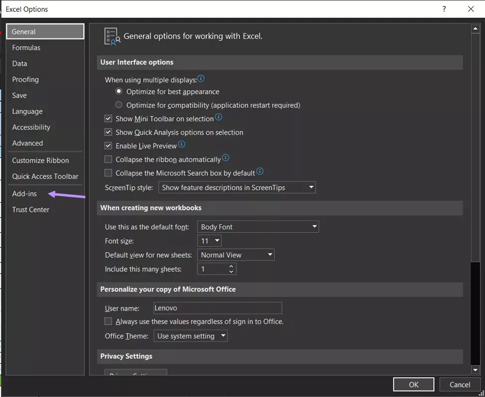 檢查「PDFMaker.OfficeAddin」外掛程式