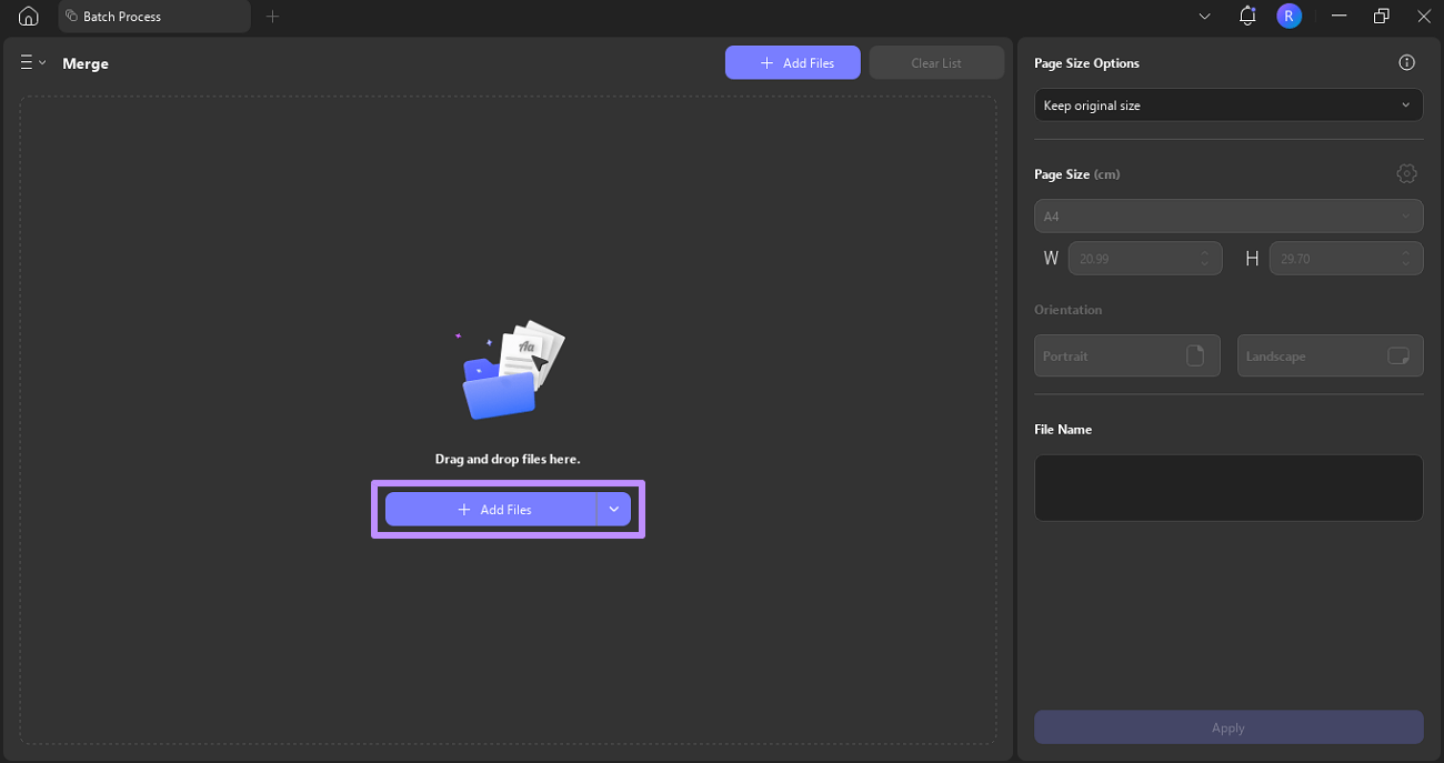  import screenshots to merge updf windows