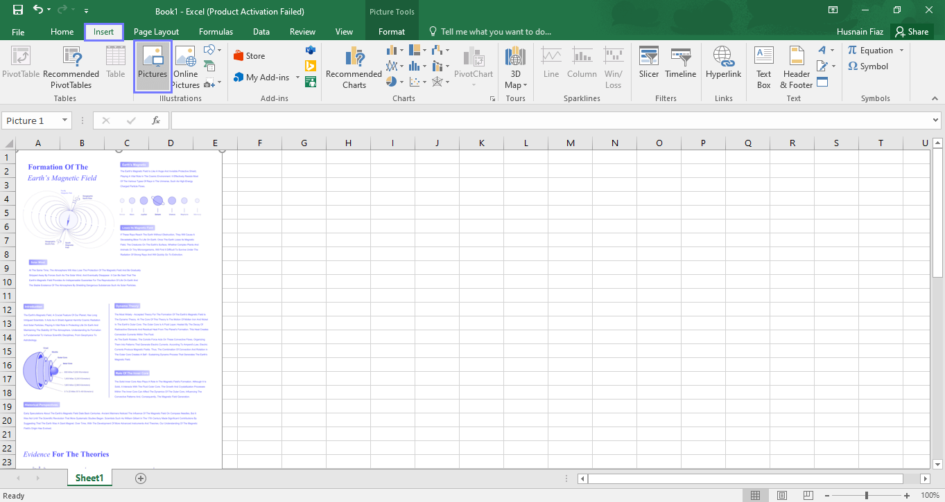 Alt text: insert the long image into excel updf windows