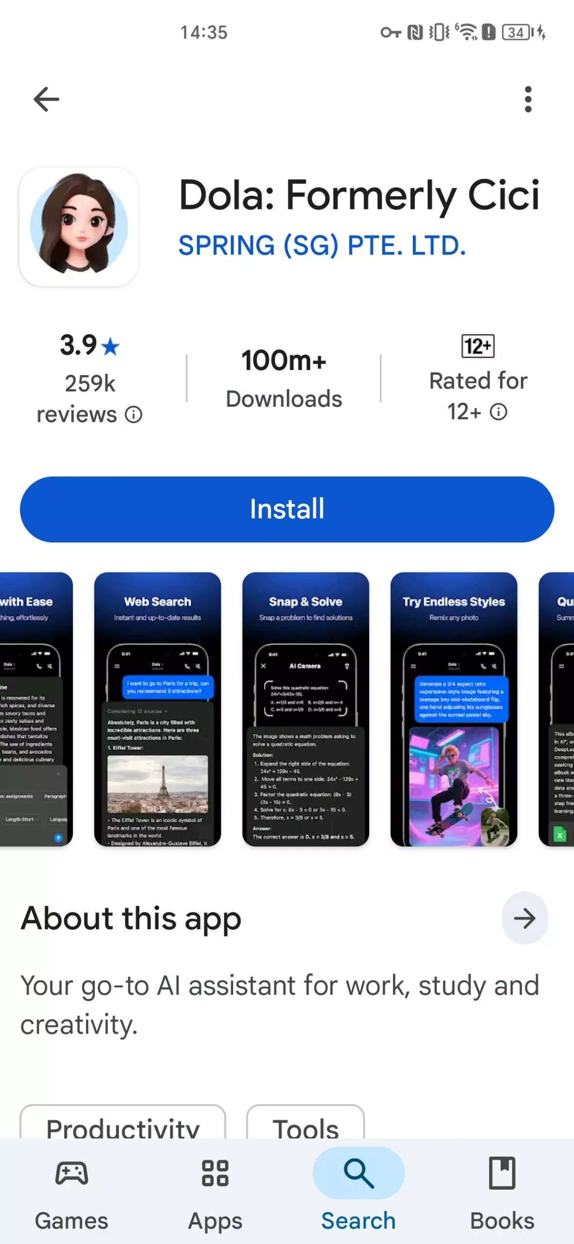 install dola ai to mobile device