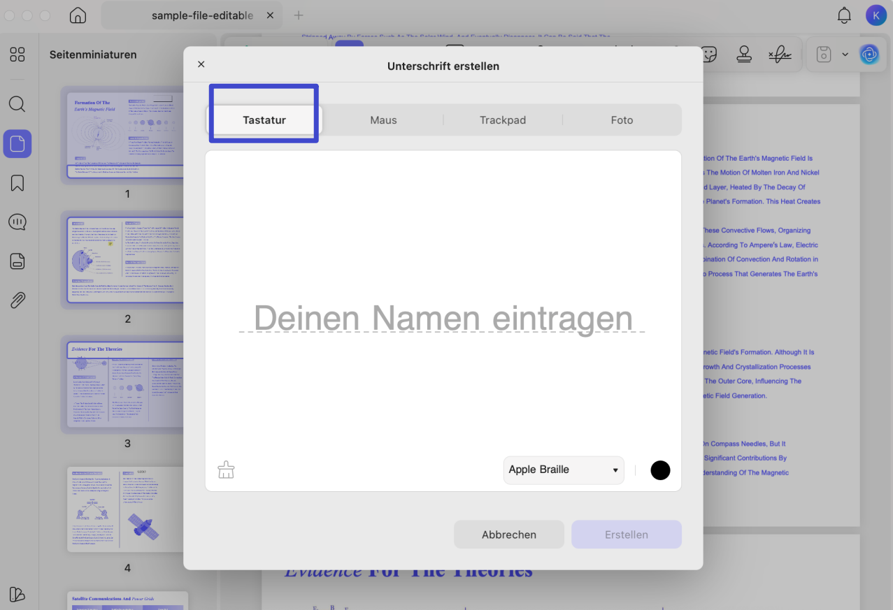 Initial mit UPDF auf dem Mac erstellen