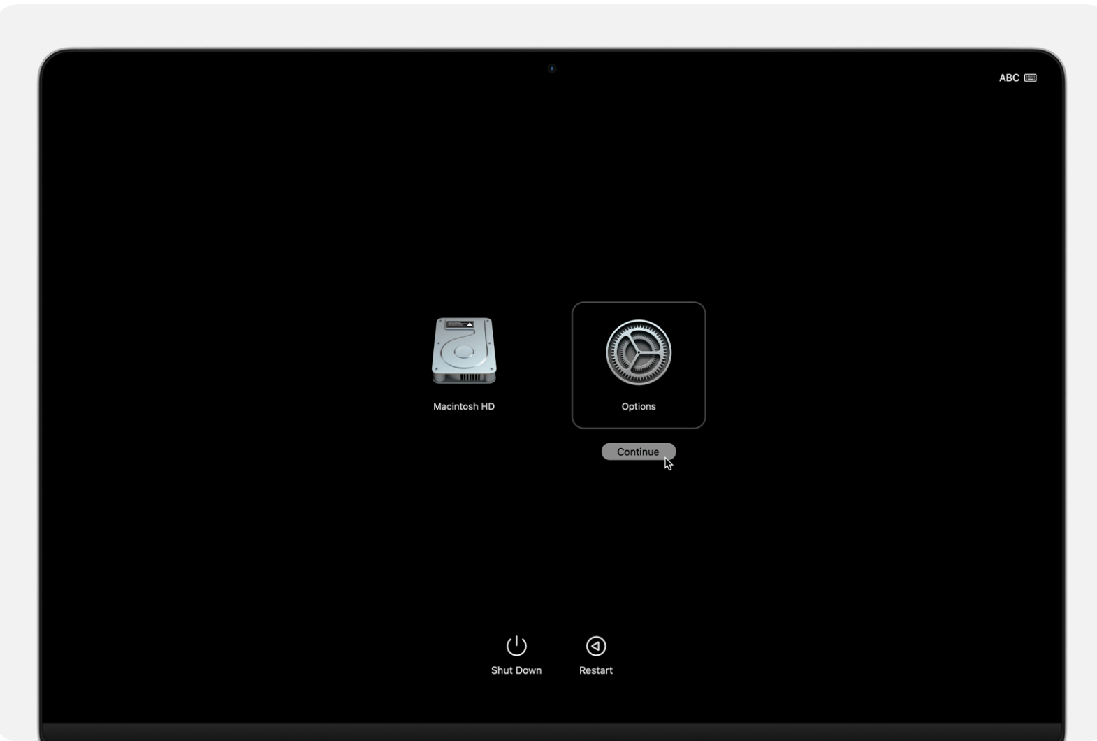  loading startup options mac