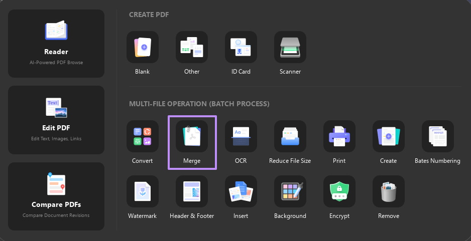 open merge tool updf windows