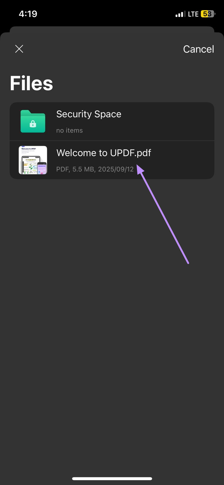 Image Alt: open pdf for conversion updf ios 