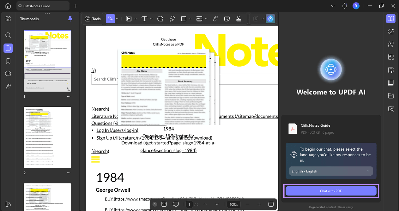 open pdf within updf ai on windows