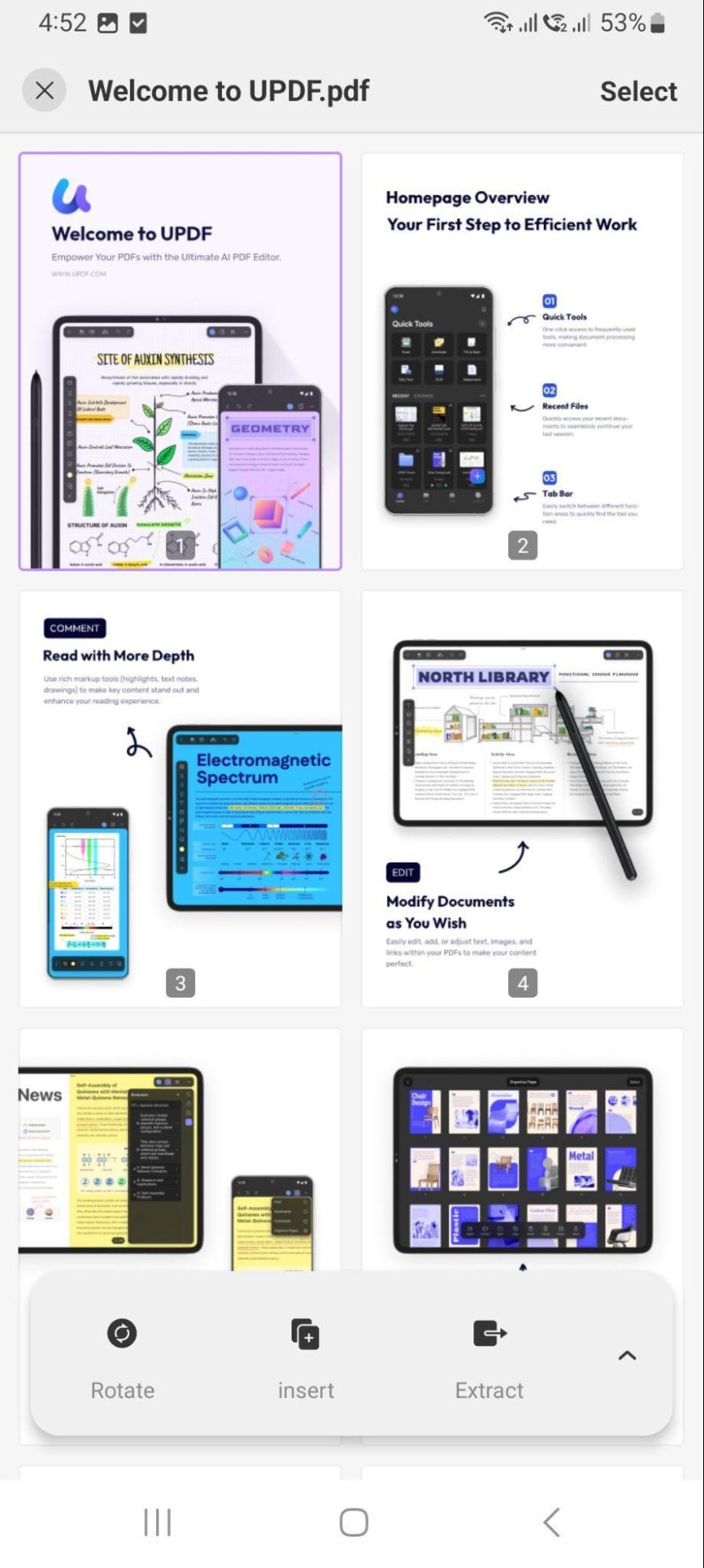 organize pdfs in updf android
