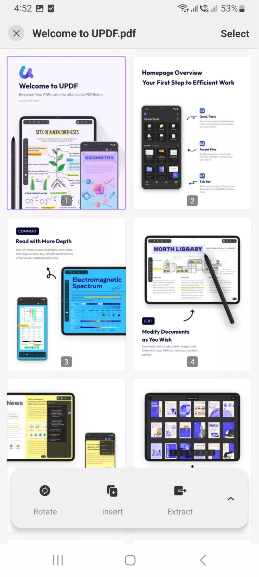 organize pdfs in updf android