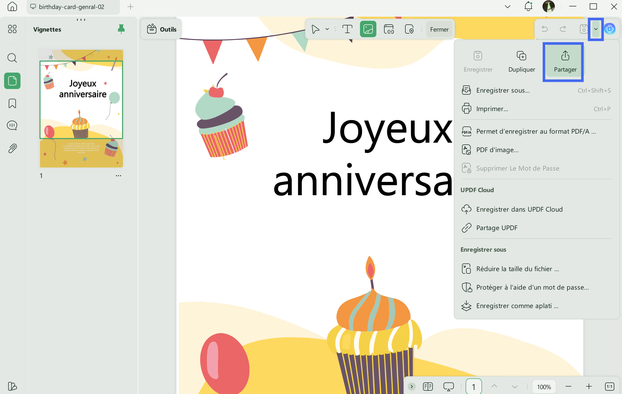 Pensez à envoyer la carte par e‑mail.