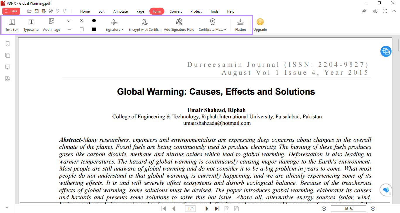 pdf x fillable form features