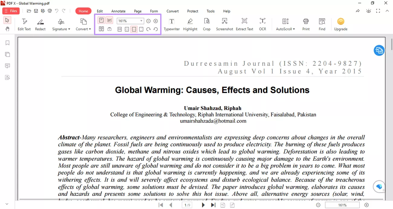 pdf x reading modes