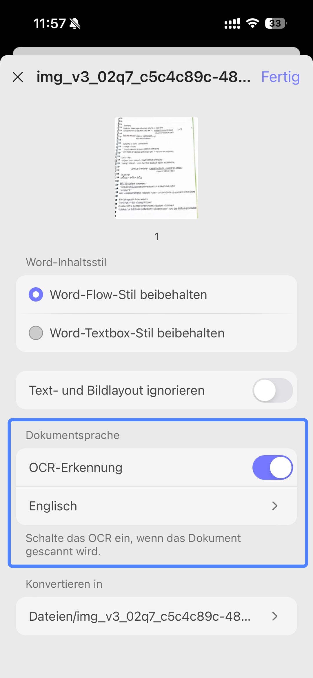 OCR-Erkennung