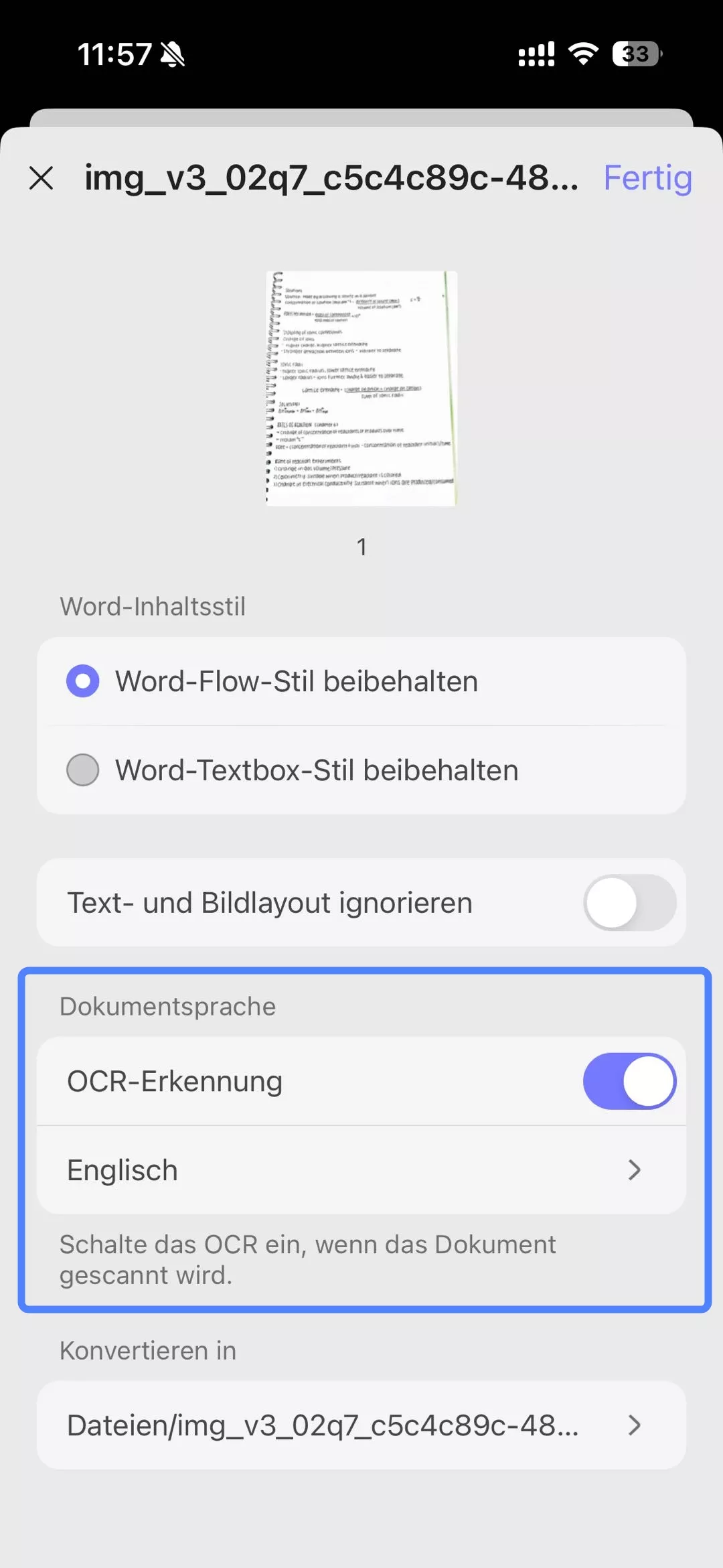 OCR-Erkennung