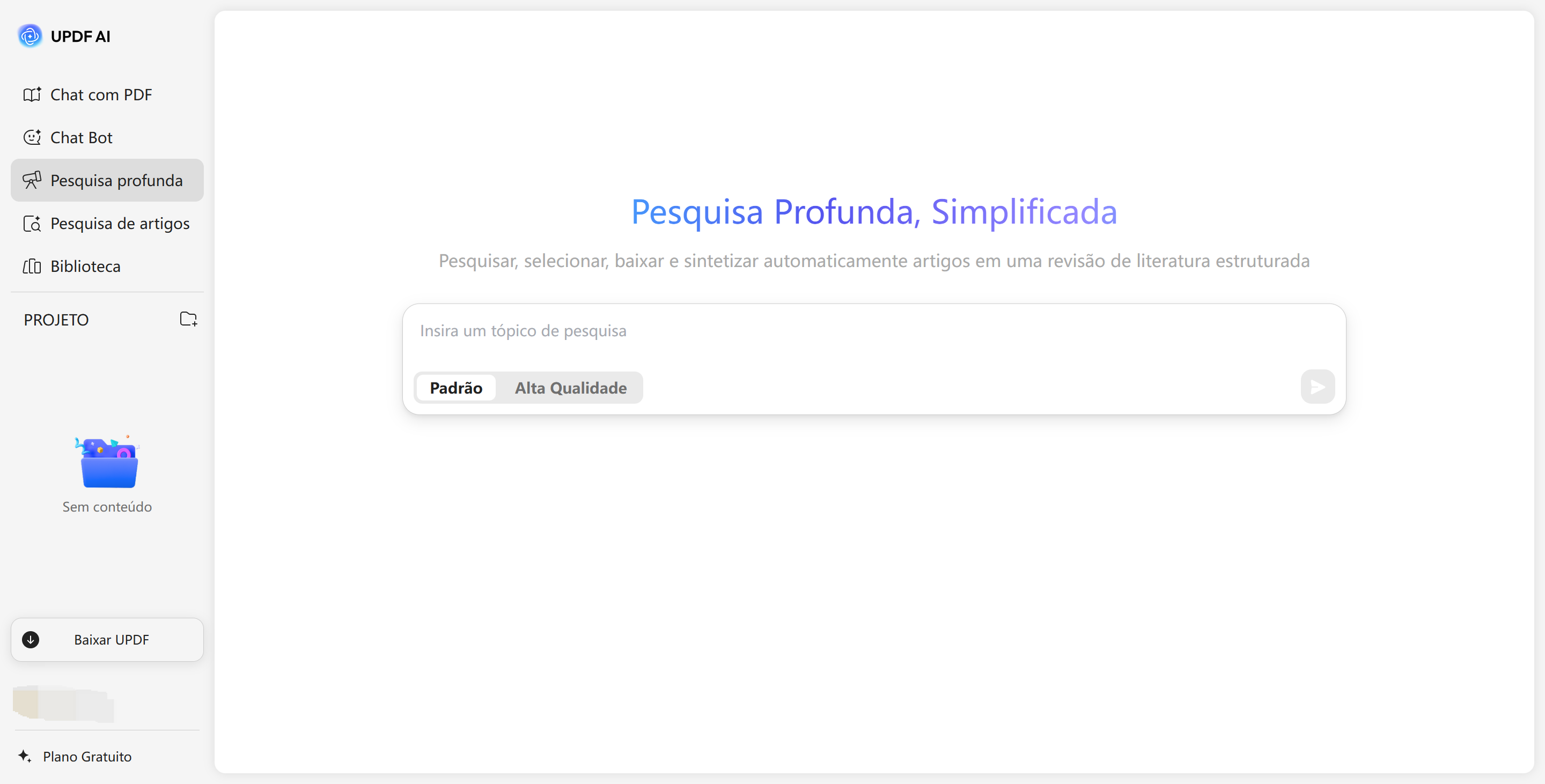 pesquisa profunda
