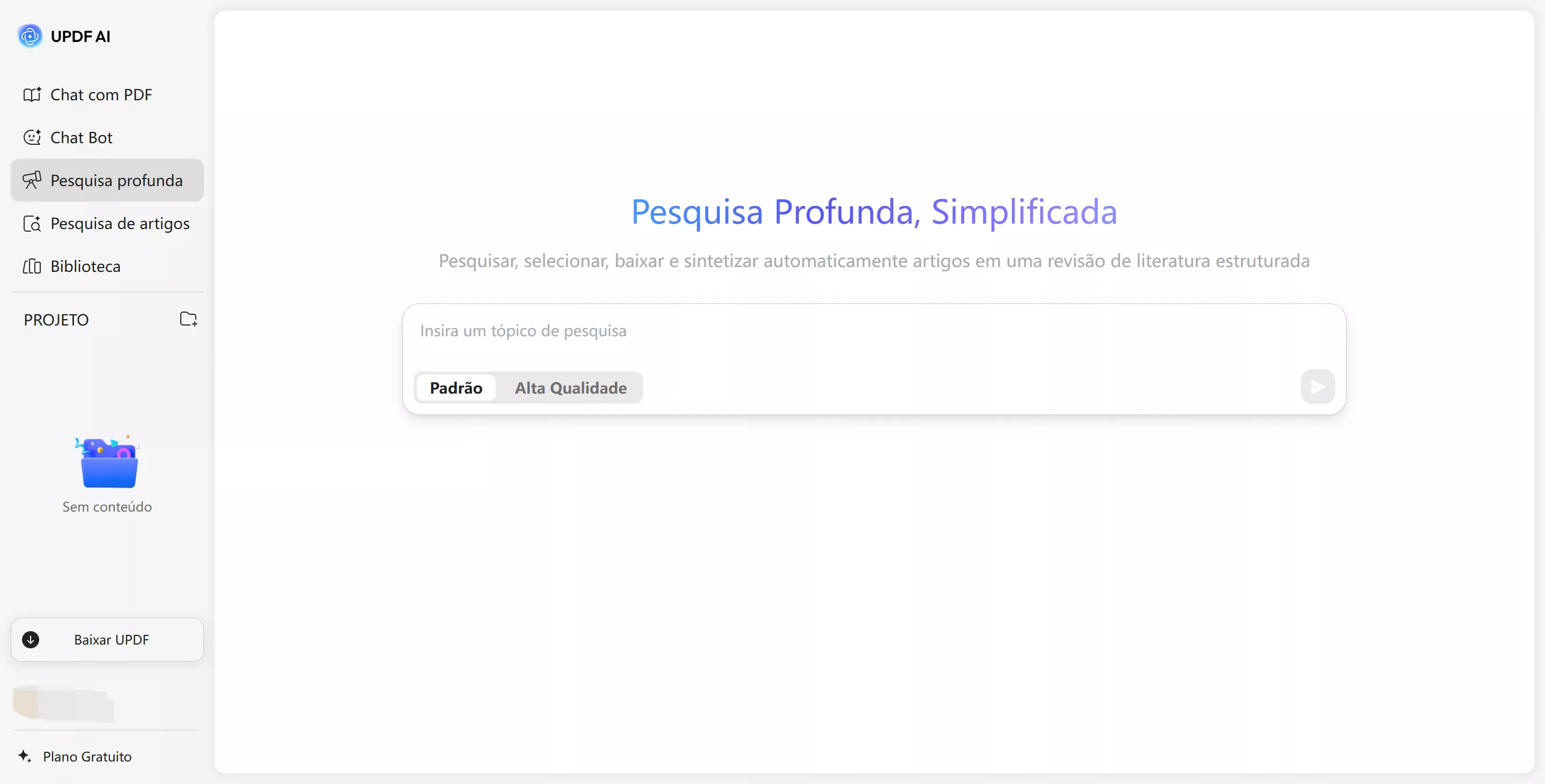 pesquisa profunda
