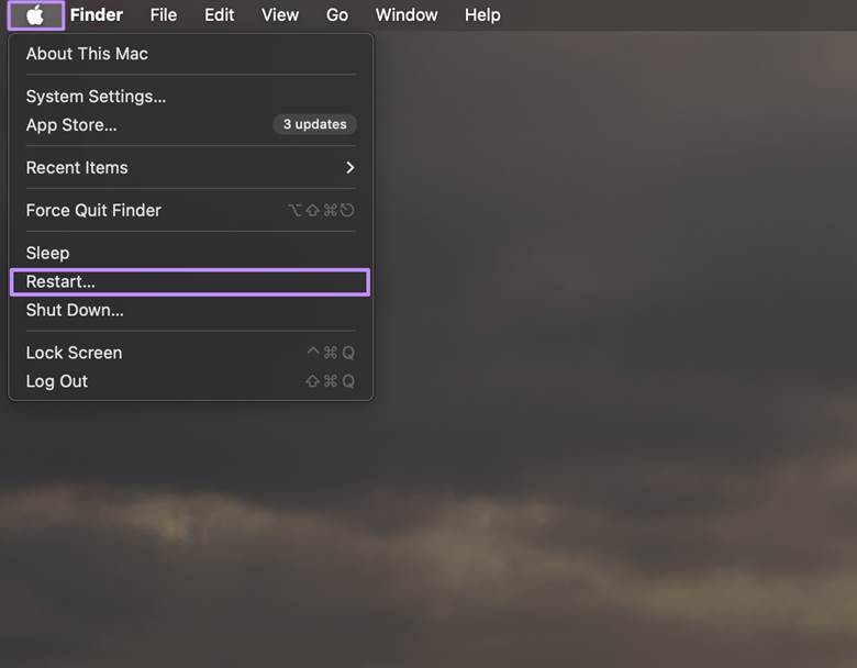 restart mac
